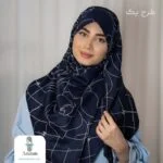 روسری ابریشم طرح دار - تصویر 5