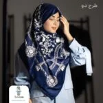 روسری ابریشم طرح دار