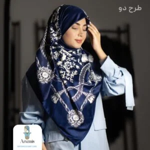 روسری ابریشم طرح دار