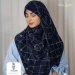 روسری ابریشم طرح دار - تصویر 2