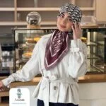 روسری دیور طرح حروف - تصویر 4