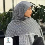 روسری کشمیر وسط خط طرح گوچی - تصویر 10