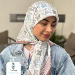 روسری قواره 90 طرح LV - تصویر 9
