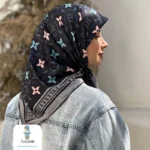 روسری قواره 90 طرح LV - تصویر 8