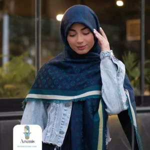 روسری کشمیر طرح LV پرچمی