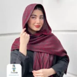 شال کشمیر زرشکی طرح CK