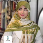 روسری ابریشم ژاکارد طرح دار