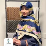 روسری ابریشم طرح دار قواره 135