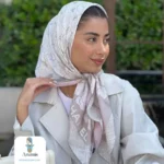 روسری ابریشم قواره 90 طرح شنل - تصویر 2