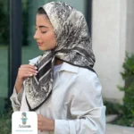 روسری ابریشم قواره 90 طرح جنگل - تصویر 3