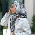 روسری ابریشم قواره 90 طرح جنگل - تصویر 4