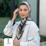 روسری ابریشم قواره 90 طرح جنگل - تصویر 5