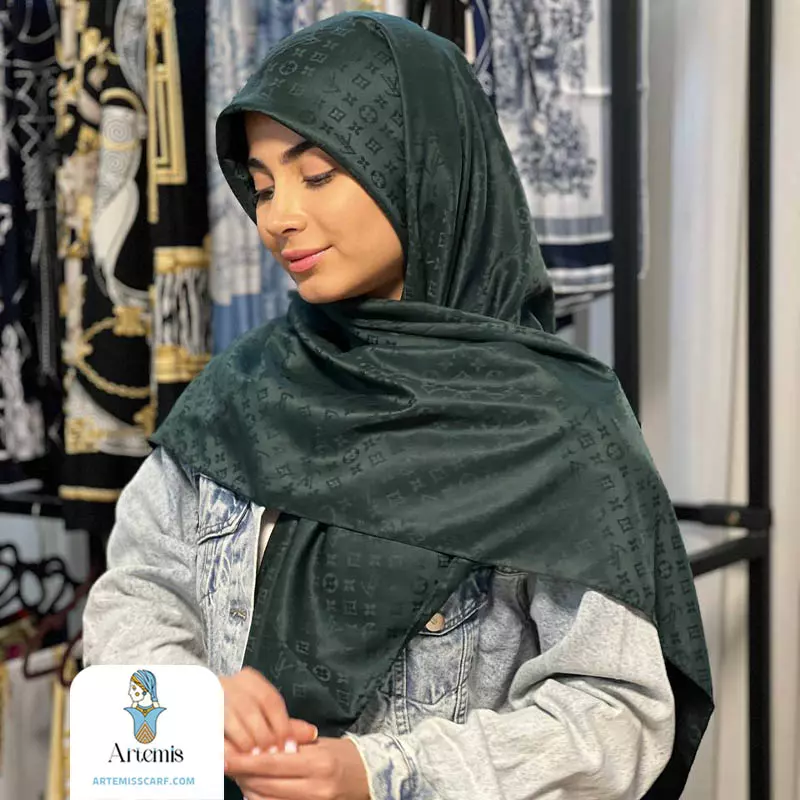 jacardscarf (3) روسری ژاکارد طرح LV - تصویر 1