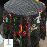 روسری نخ یونیک طرح گل - تصویر 3