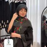 روسری نخ یونیک طرح گل - تصویر 2