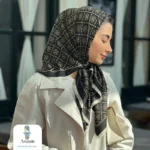 روسری ابریشم اعلا طرح توری برچ - تصویر 7