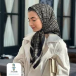 روسری ابریشم اعلا طرح توری برچ - تصویر 16