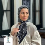 روسری ابریشم اعلا طرح توری برچ - تصویر 4
