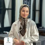 روسری ابریشم اعلا طرح توری برچ - تصویر 6