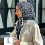 روسری ابریشم اعلا طرح توری برچ - تصویر 11