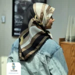 روسری قواره 90 حاشیه سوزنی ابریشم - تصویر 15