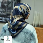 روسری قواره 90 حاشیه سوزنی ابریشم - تصویر 5