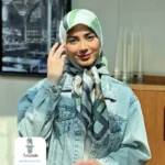 روسری قواره 90 حاشیه سوزنی ابریشم - تصویر 12