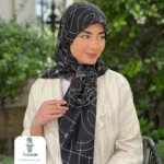 روسری ابریشم طرح دار