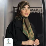 روسری ابریشم حاشیه سوزنی قواره ۹۰
