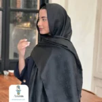 شال مشکی کشمیر طرح برند - تصویر 7