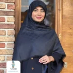 روسری سورمه ای طرح برند
